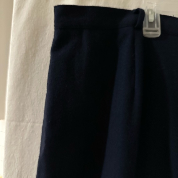 Vintage-Inspired Sag Harbor Woman 20W 100% Wool Navy Pencil Skirt Lined Midi - Picture 10 of 15
